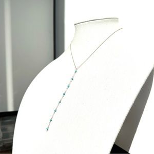 14kGF Lariat Necklace With Turquoise Beads